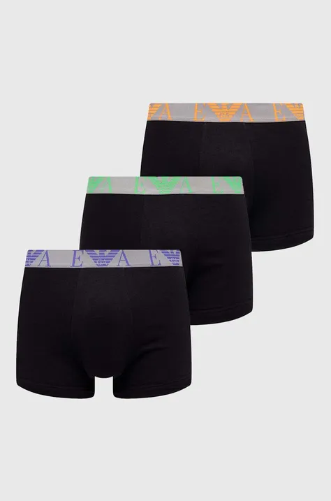 Боксери Emporio Armani Underwear 3-pack чоловічі колір чорний
