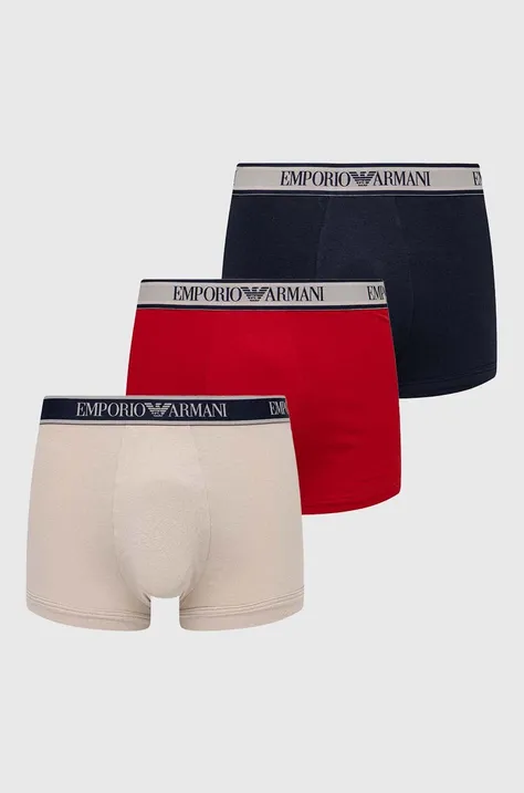 Emporio Armani Underwear bokserki 3-pack męskie kolor czerwony