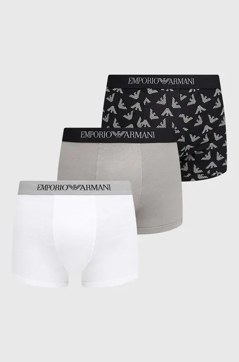 Βαμβακερό μποξεράκι Emporio Armani Underwear 3-pack χρώμα: άσπρο