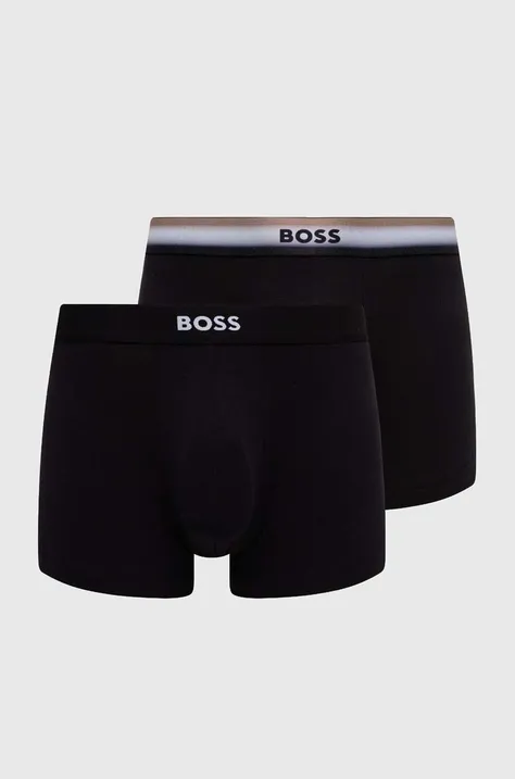 Boxerky BOSS 2-pak pánske, čierna farba, 50514922