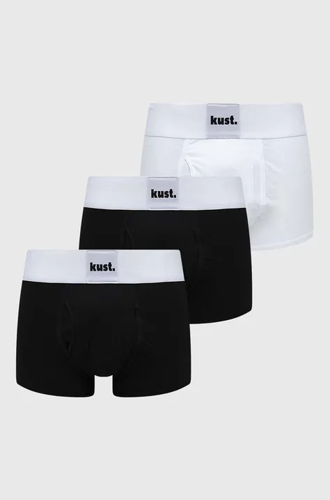 Bavlněné boxerky kust. 3-pack černá barva