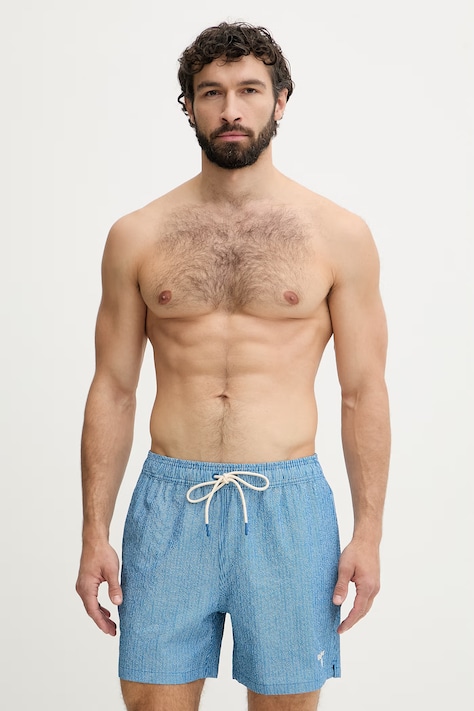 Barbour szorty kąpielowe męskie Essentials niebieskie MSW0079