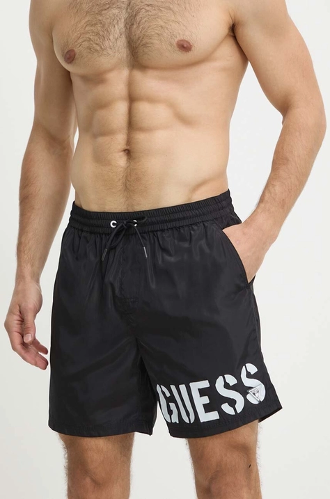 Guess pantaloni scurti de baie culoarea negru, F4GT28 WG292