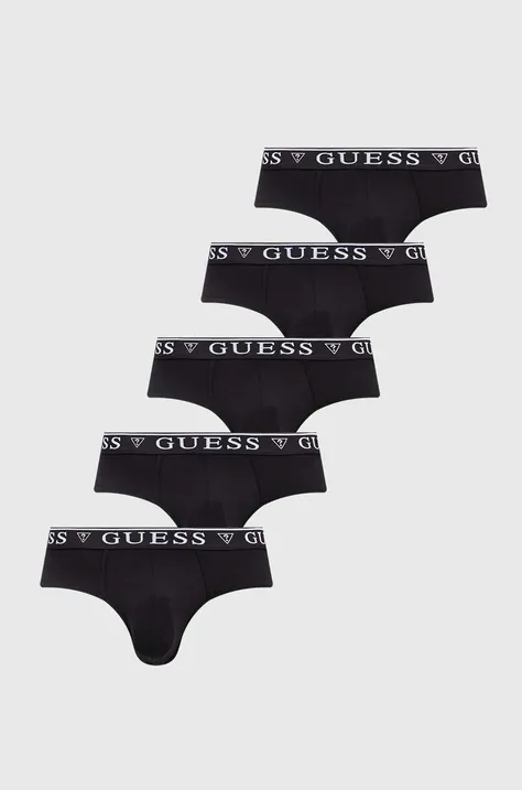 Slip gaćice Guess 5-pack za muškarce, boja: crna