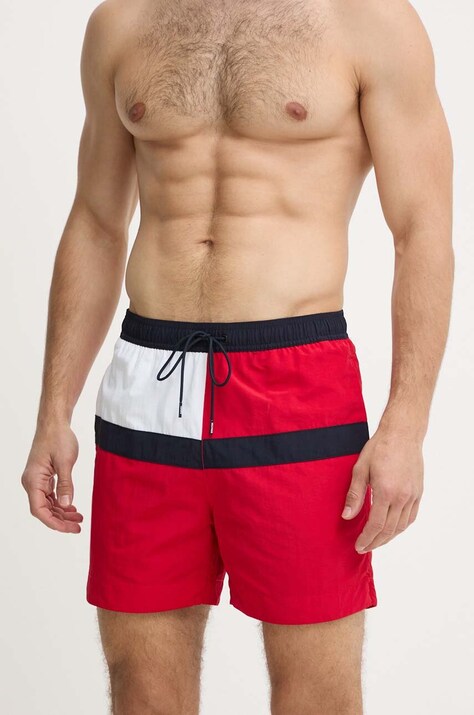 Tommy Hilfiger pantaloni scurți de baie culoarea roșu, UM0UM03259