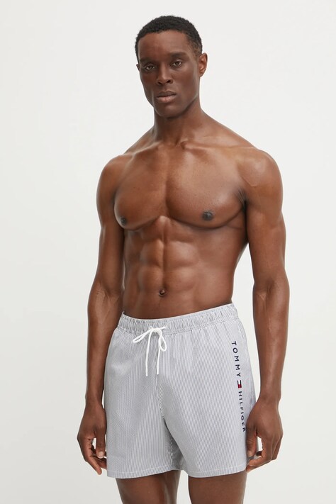 Kopalne kratke hlače Tommy Hilfiger bela barva, UM0UM03265