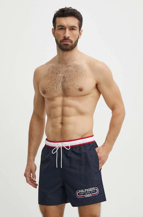 Tommy Hilfiger pantaloni scurti de baie culoarea albastru marin, UM0UM03287