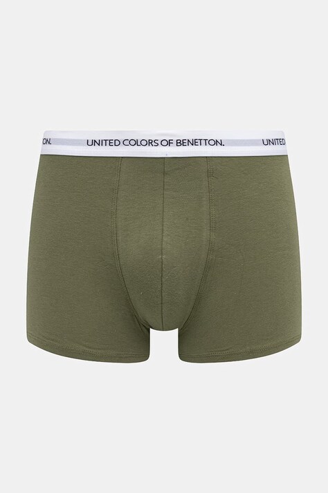 United Colors of Benetton Μποξεράκι ανδρικό βαμβακερό με ελαστάν πράσινο 3OP82X00O