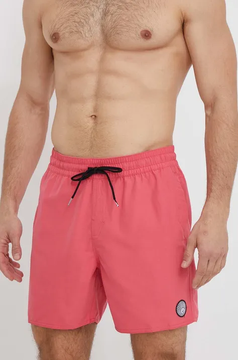 Kopalne kratke hlače Volcom roza barva