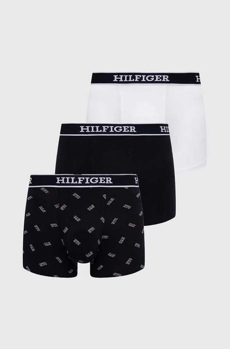 Boxerky Tommy Hilfiger 3-pak pánske, tmavomodrá farba, UM0UM03284