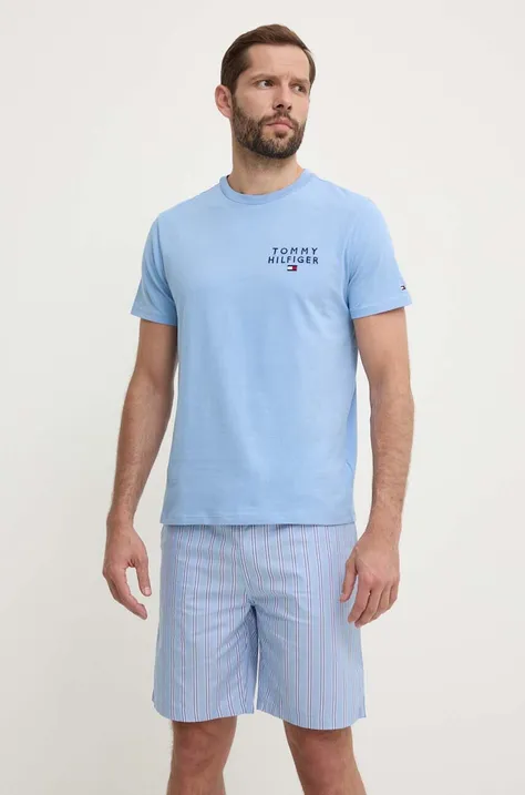 Пижама Tommy Hilfiger мъжка в синьо с десен UM0UM03171