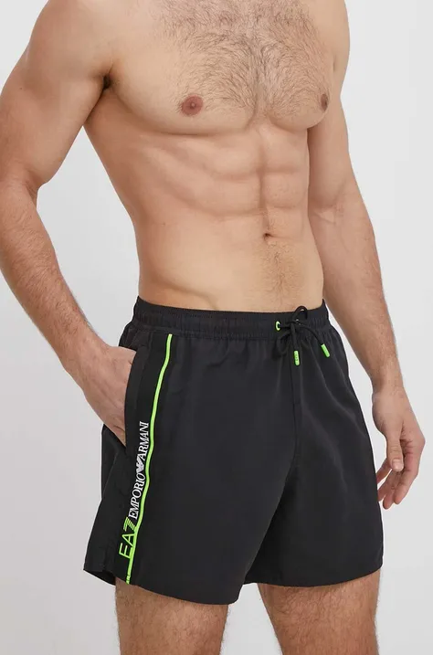 Kratke hlače za kupanje EA7 Emporio Armani boja: crna