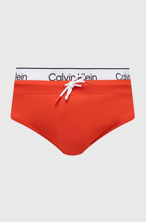 Plavky Calvin Klein červená farba