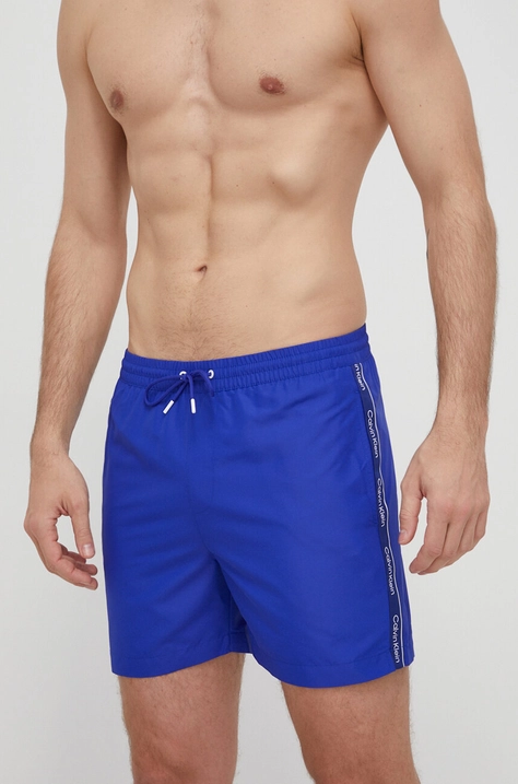 Calvin Klein pantaloni scurți de baie culoarea bleumarin KM0KM00955