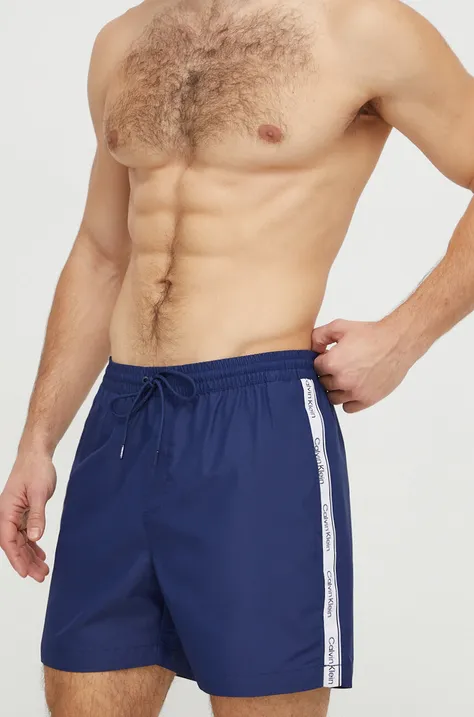 Kratke hlače za kupanje Calvin Klein boja: tamno plava, KM0KM00955