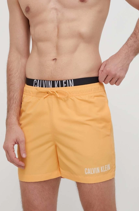 Купальні шорти Calvin Klein колір помаранчевий