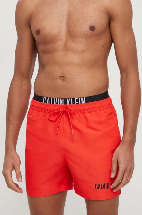 Calvin Klein pantaloni scurți de baie culoarea roșu KM0KM00992