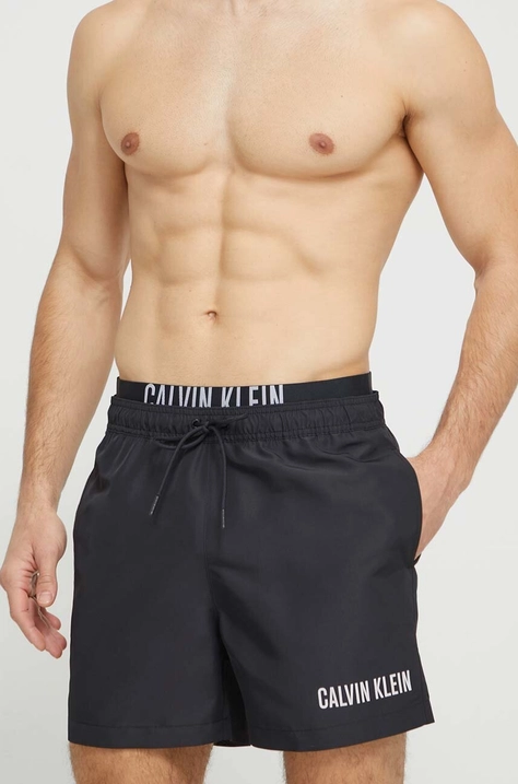 Calvin Klein pantaloni scurți de baie culoarea negru KM0KM00992