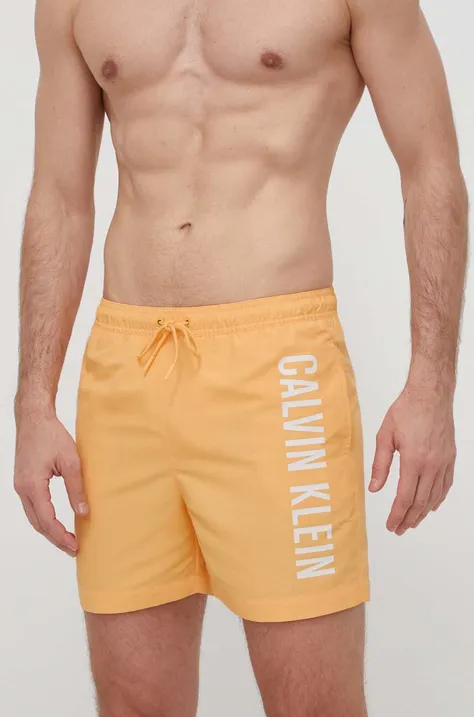 Kratke hlače za kupanje Calvin Klein boja: narančasta
