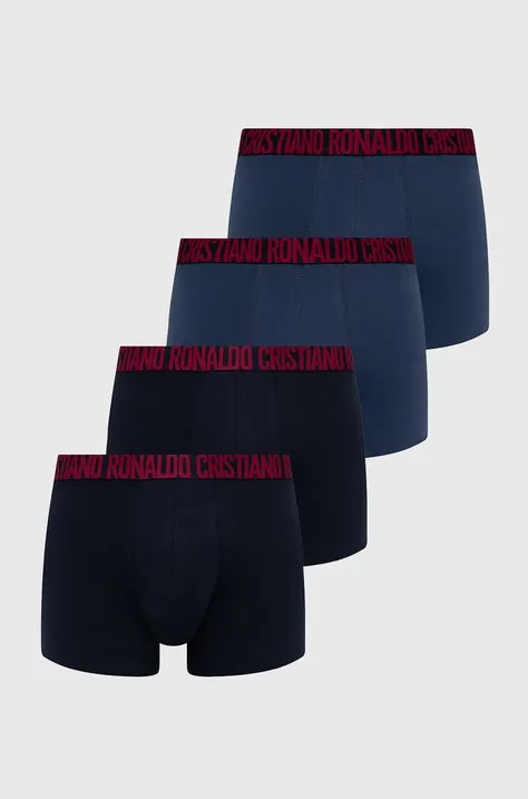 Bavlněné boxerky CR7 Cristiano Ronaldo 4-pack tmavomodrá barva