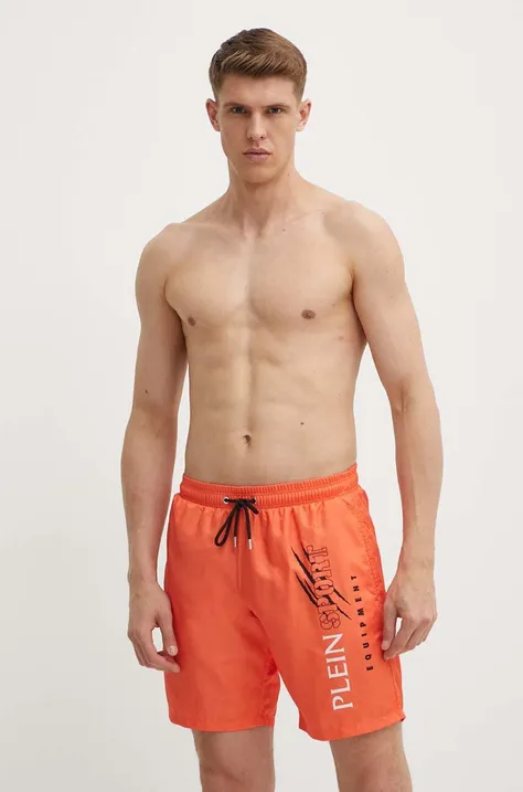 Kopalne kratke hlače PLEIN SPORT oranžna barva