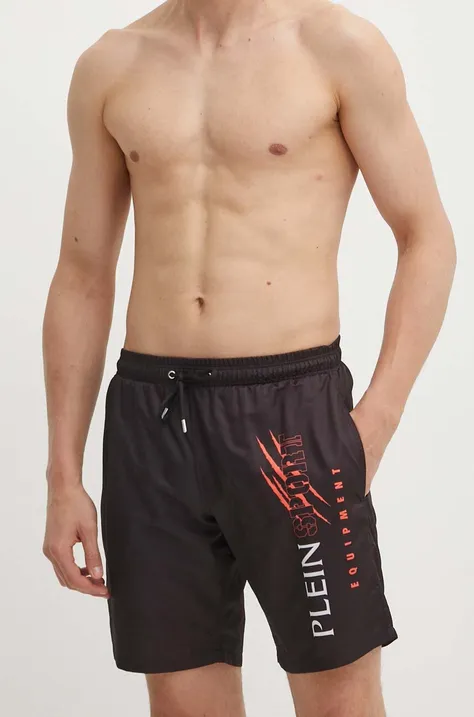 Kratke hlače za kupanje PLEIN SPORT boja: crna
