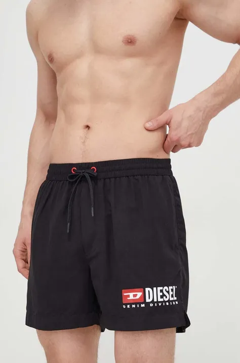 Plavkové šortky Diesel čierna farba