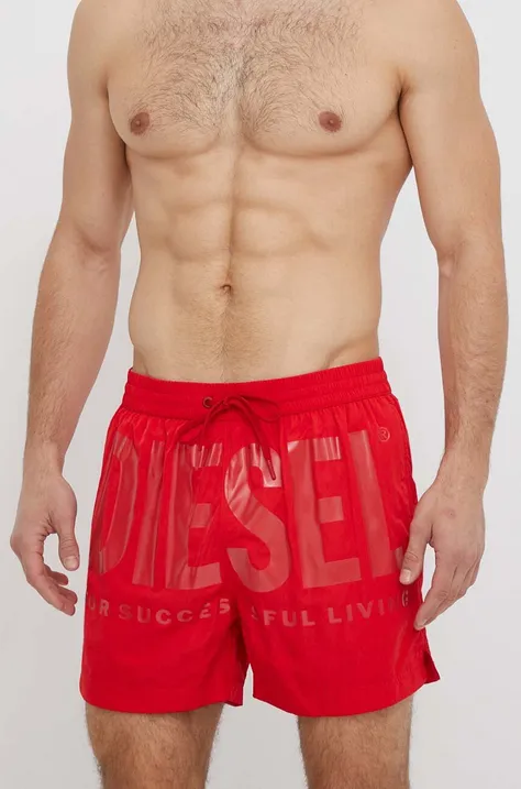 Kratke hlače za kupanje Diesel boja: crvena