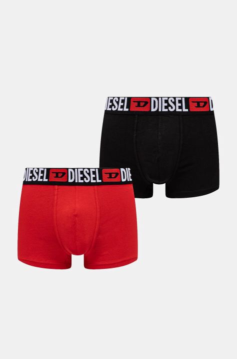 Boxerky Diesel 2-pak pánske, červená farba