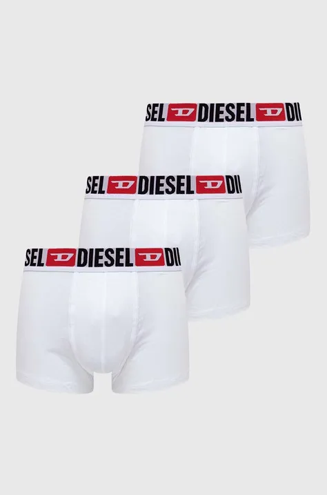 Boksarice Diesel 3-pack moški, bela barva