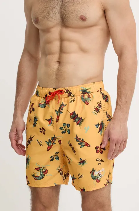 Kratke hlače za kupanje Superdry boja: žuta