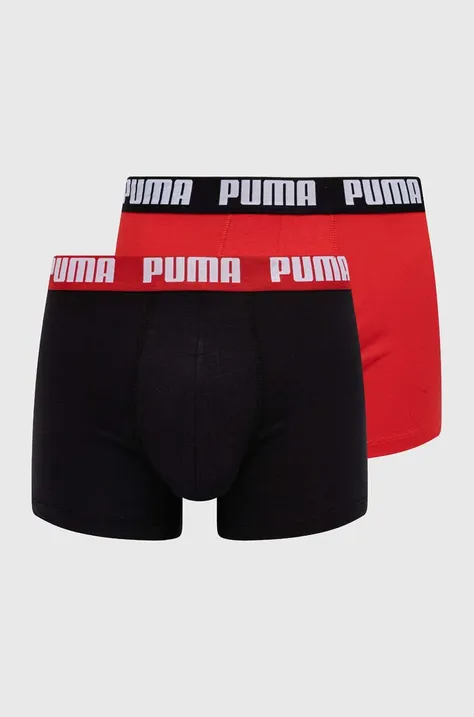 Boxerky Puma 2-pak pánske, červená farba, 938320