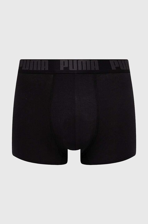 Puma облягаючі боксери чоловічі бавовняні з еластаном Everyday Basic 2 шт — SS24-BIM0FP, чорний — фото 2