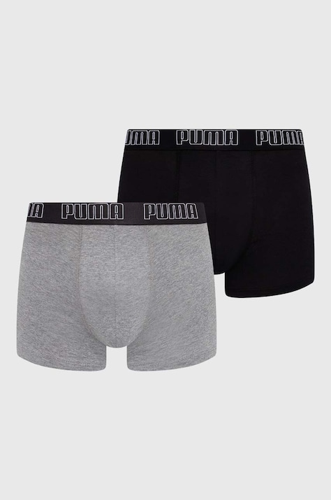 Boxerky Puma 2-pak pánske, šedá farba, 938321