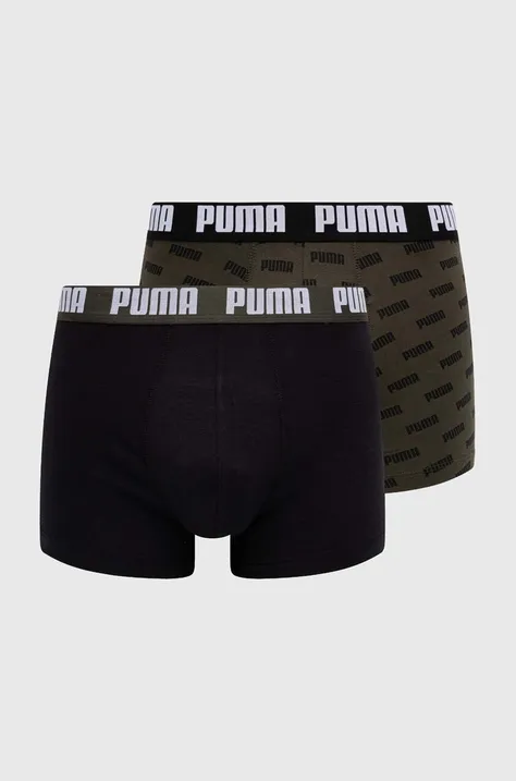 Boxerky Puma 2-pack pánské, zelená barva, 938324
