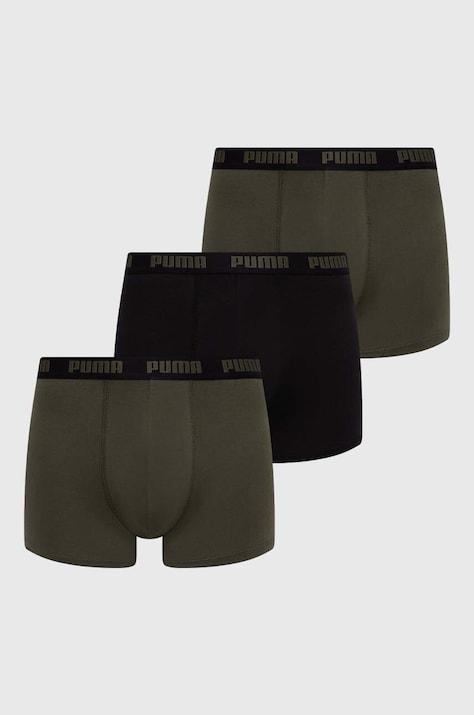 Bokserice Puma 3-pack za muškarce, boja: zelena, 938327