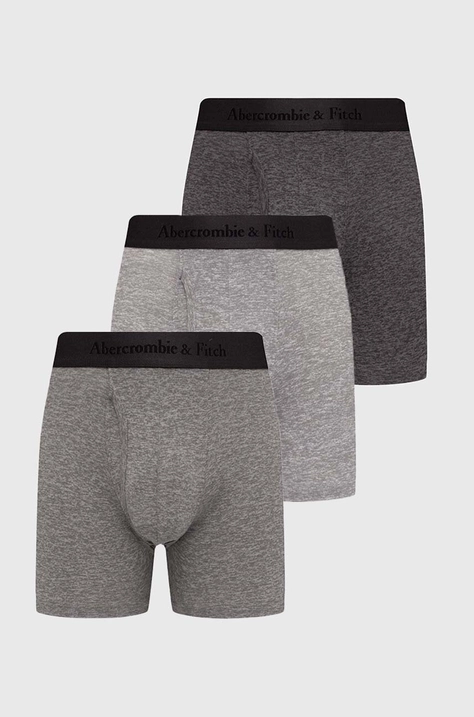 Abercrombie & Fitch boxeri 3-pack barbati, culoarea gri