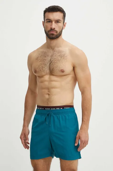Kratke hlače za kupanje Tommy Jeans boja: zelena, UM0UM03141