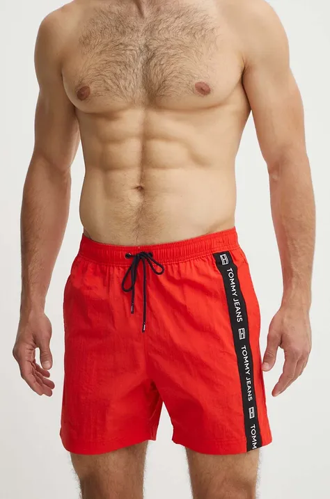 Kratke hlače za kupanje Tommy Jeans boja: crvena