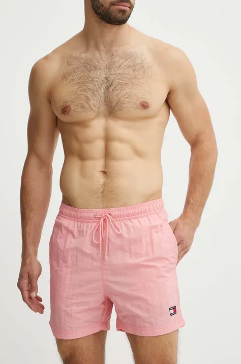 Σορτς κολύμβησης Tommy Jeans χρώμα: ροζ