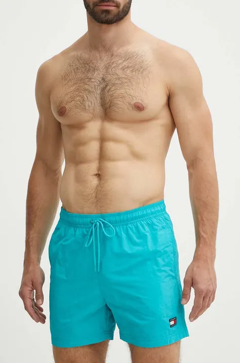 Kratke hlače za kupanje Tommy Jeans boja: tirkizna