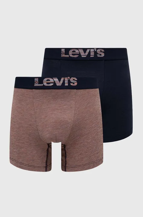 Boxerky Levi's 2-pack pánské, tmavomodrá barva