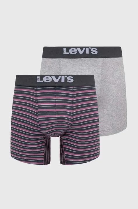 Μποξεράκια Levi's 2-pack χρώμα: γκρι