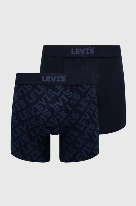 Boxerky Levi's 2-pack pánské, tmavomodrá barva