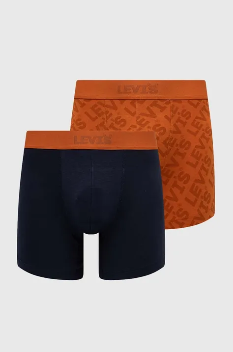 Bokserice Levi's 2-pack za muškarce, boja: narančasta