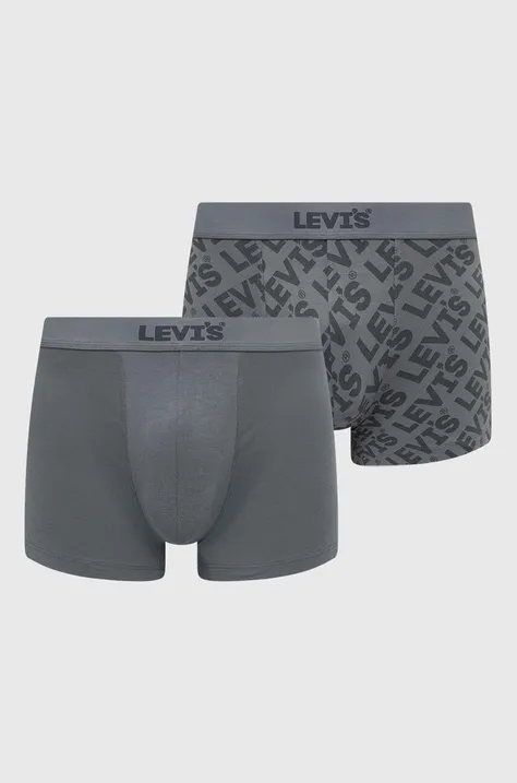 Боксери Levi's 2-pack чоловічі колір сірий