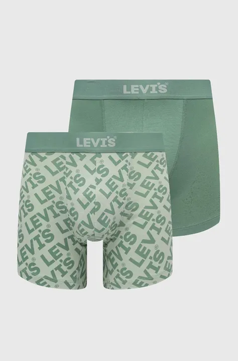 Boxerky Levi's 2-pak pánske, zelená farba