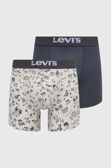 Levi's boxeri 2-pack barbati, culoarea gri