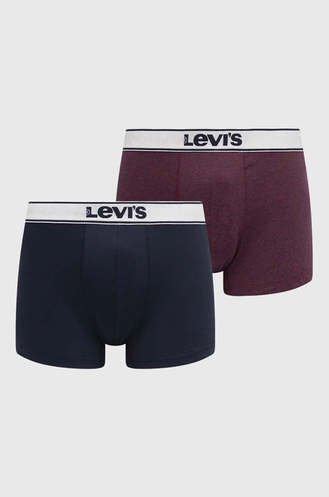 Boksarice Levi's 2-pack moški, vijolična barva