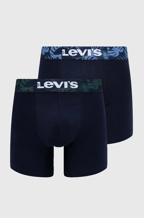 Bokserice Levi's 2-pack za muškarce, boja: tamno plava